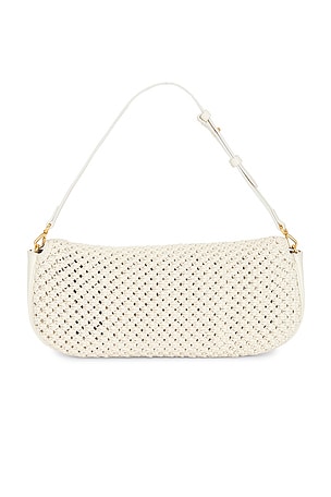 Polo Ralph Lauren Leather Long Flap Clutch Large in Ivory