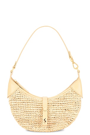 Raffia Leather Mini Shoulder Bag Polo Ralph Lauren