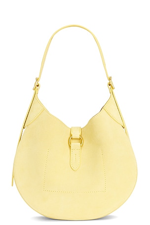 Polo Ralph Lauren Suede Small Shoulder Bag in Yellow