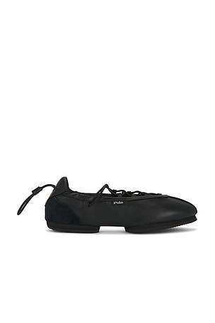 Nappa Leather Ballerina Lace Up Sneaker Polo Ralph Lauren
