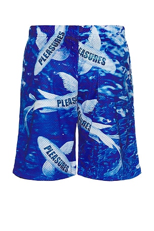 Pleasures Koi Mesh Shorts in Blue