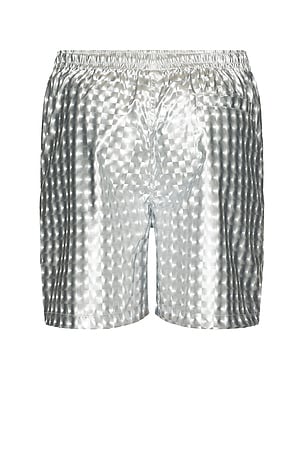 Pleasures Pulley Active Shorts in Metallic Silver