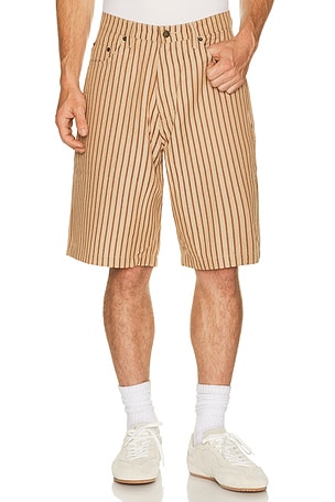 Pleasures cat mirror shorts en color Beige