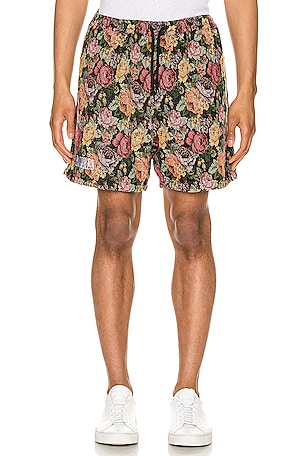 Pleasures Floral Woven Shorts in Black | REVOLVE