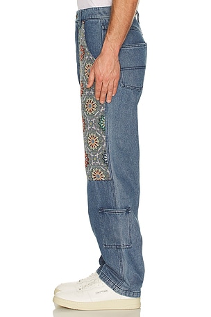 Floral Ultra Double Knee Work Jeans Pleasures