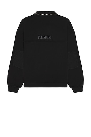 Pleasures Tweak Studded Polo Sweatshirt in Black