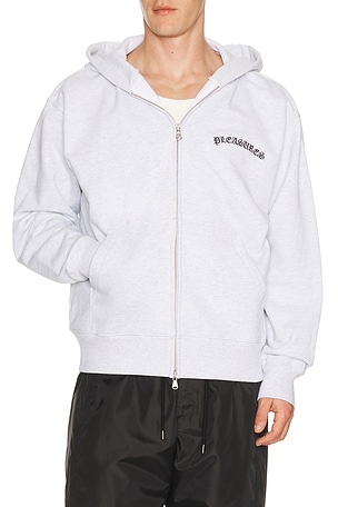 Pleasures Neural Zip Hoodie in Grey
