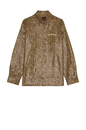 Pleasures Anaconda Overshirt in Brown