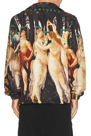 Pleasures Facial Coach Jacket in Black,Brown