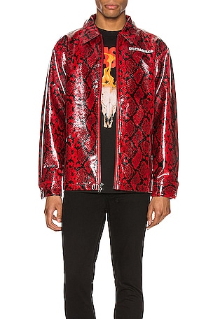 Pleasures Rail Snakeskin Work Jacket in Red | REVOLVE