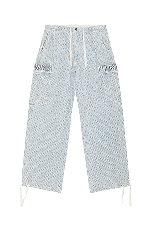 Knitted Indigo Cargo Pants Pleasures