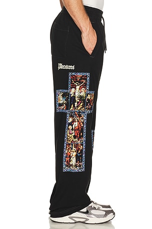 Pleasures Blasphemy Cotton Pants in Black. Size S. Also