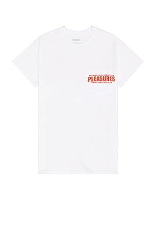 Pleasures Staff Pocket T-Shirt in White