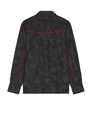 Pleasures Acid Cowboy Denim Shirt in Black