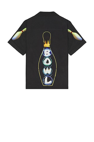 Pleasures Time Bowling Button Up Shirt in Black