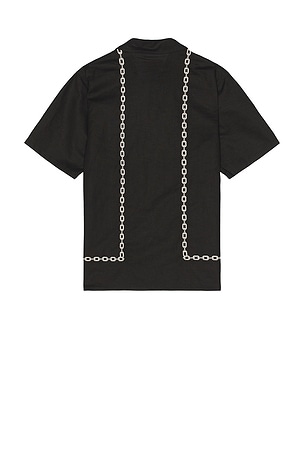 Pleasures Chain Button Up Shirt in Black