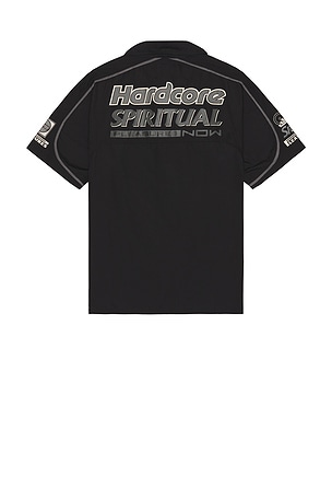 Pleasures Terror Button Up Shirt in Black