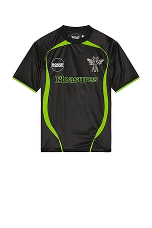 Pleasures Aqua Soccer Jersey in Black. Size XXL/2X. Also
