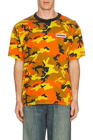 Pleasures Sensation Camo Shirt in Orange