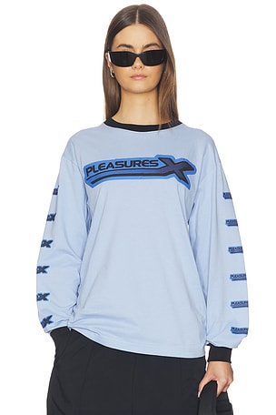 Pleasures Pleasures X Long Sleeve Tee in Baby Blue