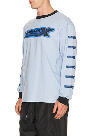 Pleasures Pleasures X Long Sleeve Tee in Baby Blue