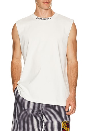 Pleasures camiseta tirantes en color blanco