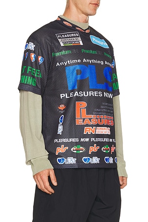 Pleasures Oral Mesh Jersey in Black