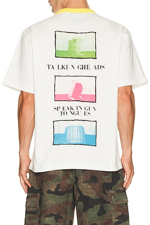 Pleasures x Talking Heads Speaking Heavyweight Tee in White
