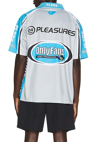 Pleasures x OnlyFans Jersey in Blue. Size M. Also