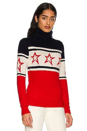 Perfect Moment Chopper Sweater in Red