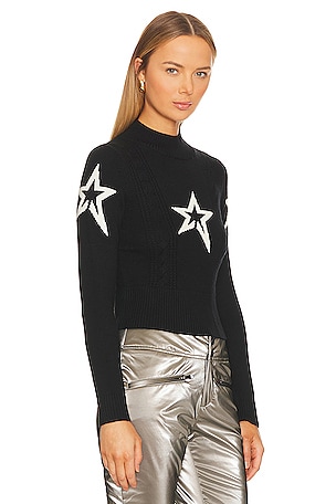 Perfect Moment Cable Underwear Sweater in Black