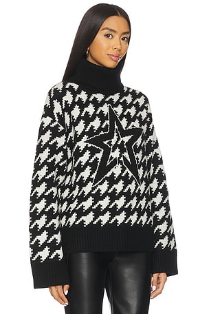 Perfect Moment Chunky Houndstooth Sweater in Black