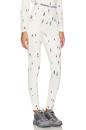 Perfect Moment Printed Base Layer Legging in White