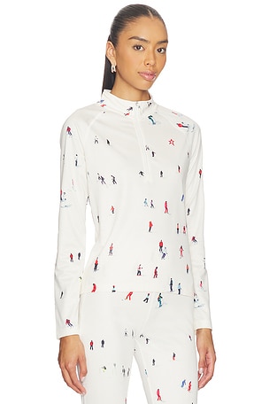 Perfect Moment 1/4 Zip Base Layer Top in White