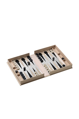 Printworks Art Of Backgammon Mirror Edition in Beige,Black