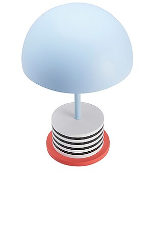 Printworks Riviera Portable Lamp in Stripes in Baby Blue
