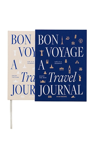 Printworks Travel Journal Bon Voyage in Navy