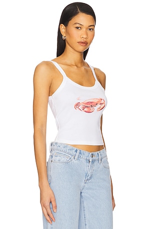 Polychrome Goods Crabby Crab Tank Top in White