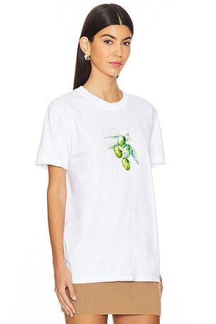 Polychrome Goods Mediterranean Olives T Shirt in White