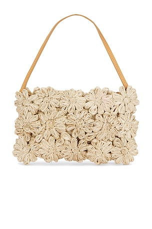 Poolside The Ravello Floral Shoulder Bag in Cream