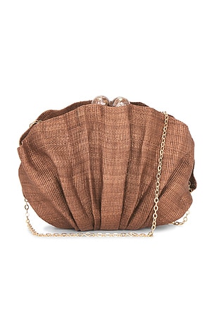 CLUTCH DE PALHA THE ORIGAMI SHELL Poolside