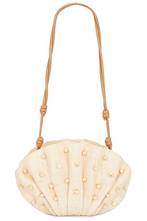 The Origami Beaded Scallop Clutch Poolside