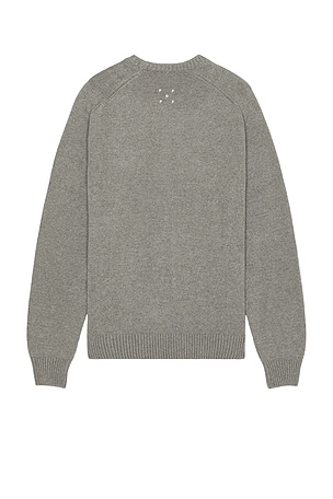 Pop Trading Company Knitted Arch Crew Neck Sweatshirt in Grey. Size XL/1X. Also