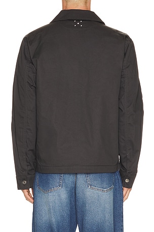 Pop Trading Company Full Zip Worker Jacket in Black