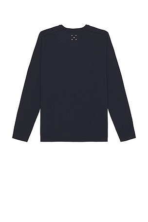 Pop Trading Company Panel Long Sleeve Tee in Navy,Grey