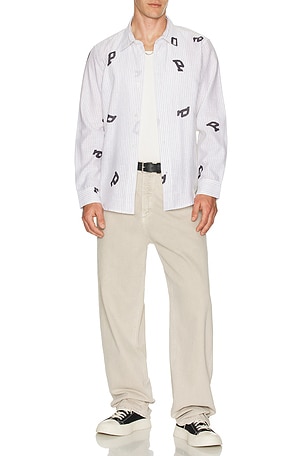 Letters Striped Pop Shirt Pop Trading Company