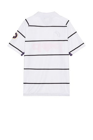 Pop Trading Company Striped Sportif Shirt in White
