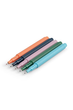 Papier Quintet Fineliners in Blue, Green