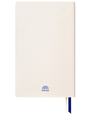 Papier Daily Notes Soft Faux Leather Lined Notebook in Cream
