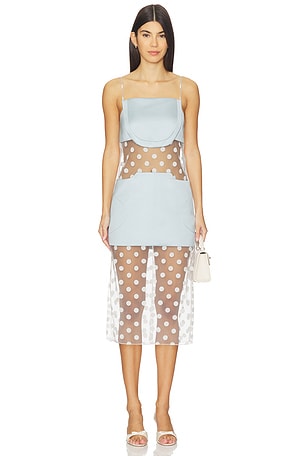 Sheer Panelled Slip Midi Dress Prabal Gurung